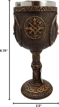 Image 5 of 👑The Armored Kingdom Loki's Shadow Trickster Goblet-Loki Norse God-Viking-Mythical Decor
