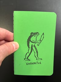 Image 5 of Eugene Teal Hand Stamped Pocket Notebook