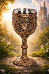 Image 1 of 👑The Armored Kingdom Loki's Shadow Trickster Goblet-Loki Norse God-Viking-Mythical Decor