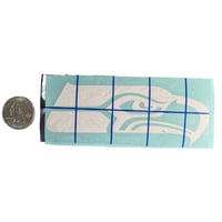 Image 1 of Seahawks-inspired Bird Shaped Vinyl Car Sticker - White - 4.5" x  1.8"