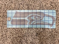 Image 2 of Seahawks-Inspired Bird Car Window Decal | Gray Vinyl Sticker 10” x 4”