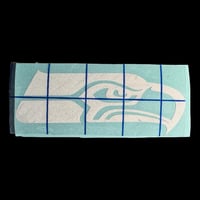 Image 2 of Seahawks-inspired Bird Shaped Vinyl Car Sticker - White - 4.5" x  1.8"