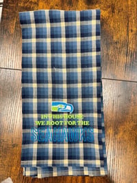 Image 3 of Seahawks Tea Towel - "In This House We Root for the Seahawks" - Blue Plaid