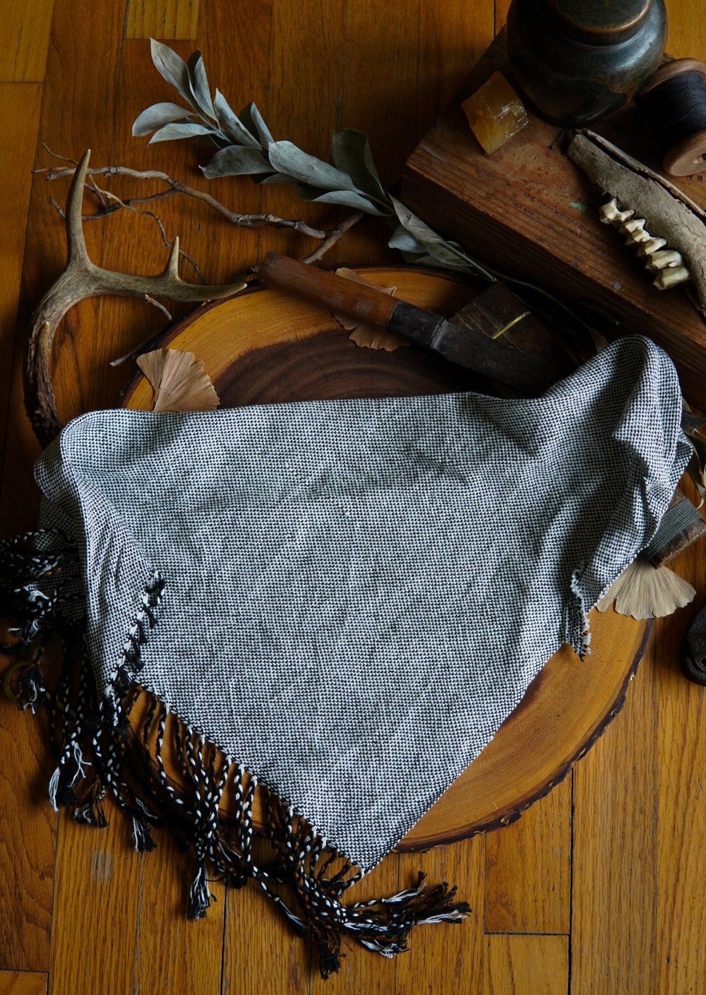 Image of Woven Kerchief  - White
