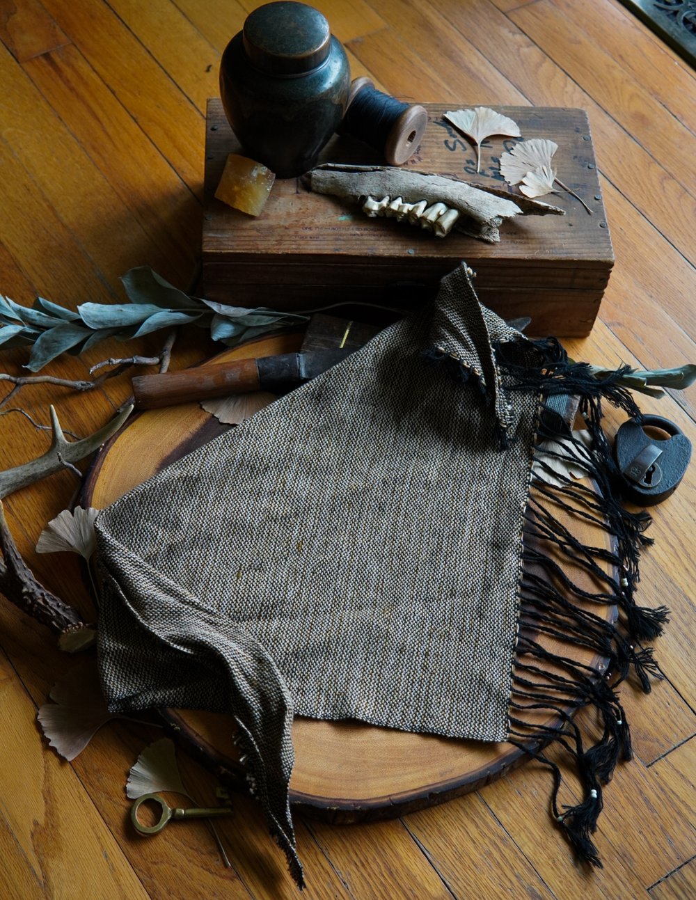 Image of Woven Kerchief  - Aged Bronze
