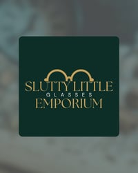 Image 1 of Sticker - S. Little Glasses Emporium 2.5x2.5 Matte Sticker - Shipped from Golden Pestle