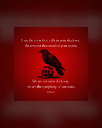 Image 1 of Sticker - Till Death Quote with Raven 3x3 Matte - Shipped from The Golden Pestle