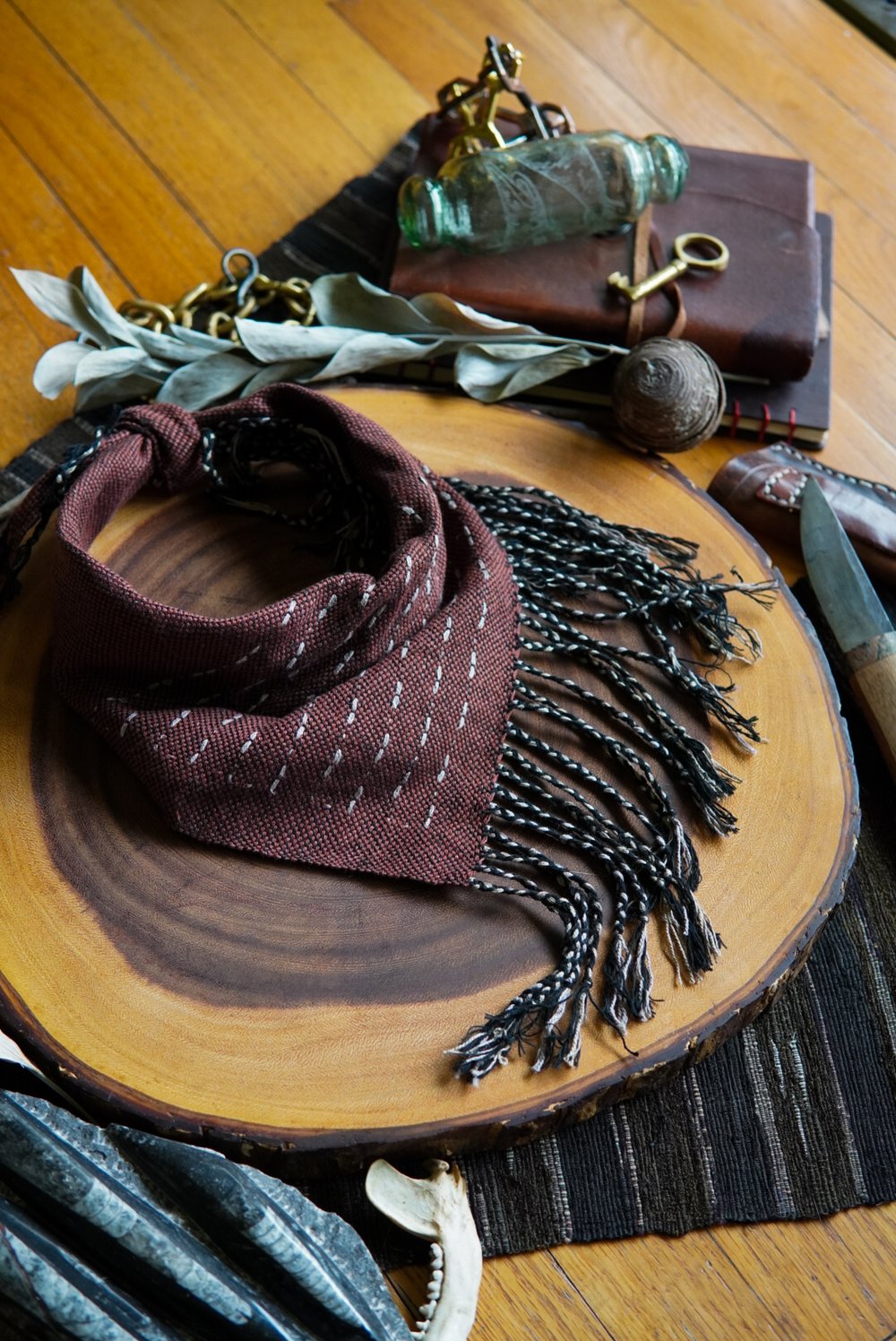 Image of Woven Kerchief  - Brick