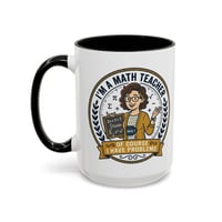 Image 3 of Teacher Coffee Mug - ‘Best Teacher’ Crest Accent Mug (11/15 oz)