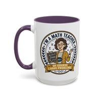 Image 7 of Teacher Coffee Mug - ‘Best Teacher’ Crest Accent Mug (11/15 oz)