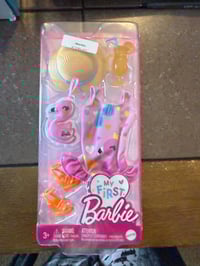 Barbie My First Barbie Fashion Pack - Swimsuit & Flamingo Beach Accessories Set