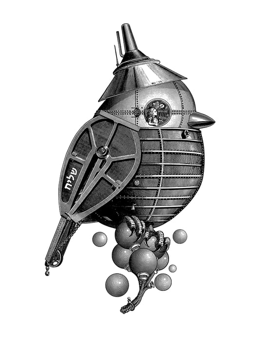 Image of Oak Titmouse (Rob Jones B&W)