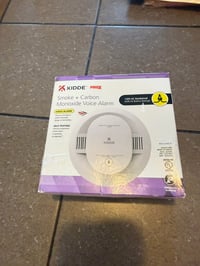 Kidde Smoke & Carbon Monoxide Detector - Hardwired with 10-Year Battery Backup & Voice Alerts