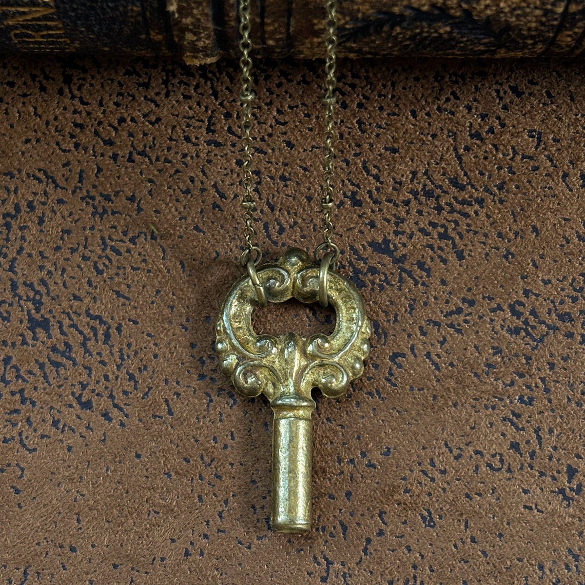 Antique Lamp Turn Knob "Key" Necklace