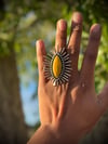 Bumblebee jasper light rays ring 