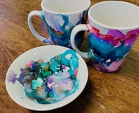 Image 2 of NEW Townsville Workshop 'Alcohol Ink Mugs' Set of 2