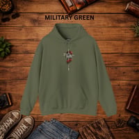 Image 9 of Faith Rose Hoodie — Christian Inspirational Floral Hooded Sweatshirt