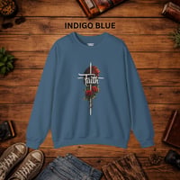 Image 3 of Faith Rose Sweatshirt — Christian Inspirational Floral Crewneck Sweatshirt 