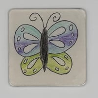 Image 1 of Handmade Butterfly acrylic Magnet Drawing