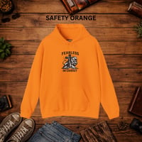 Image 5 of Fearless in Christ Hoodie — Lion & Cross Christian Pullover
