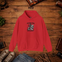 Image 7 of Fearless in Christ Hoodie — Lion & Cross Christian Pullover