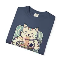 Image 8 of Ramen Cat T-Shirt — Cute Maneki Neko Eating Ramen Graphic Tee