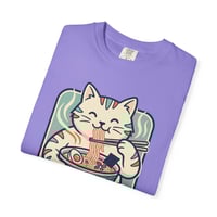 Image 10 of Ramen Cat T-Shirt — Cute Maneki Neko Eating Ramen Graphic Tee