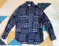 Image 1 of Japan Blue Jeans momotaro indigo dyed jacquard woven shirt, size S