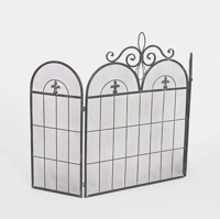 Image 2 of Fleur de Lys Firescreen - Black