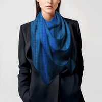 Image 4 of Painted Crosshatch Silk Scarf