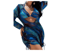 Ocean Marble Luxe Dress Swim Set