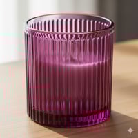 Purple glass candle 