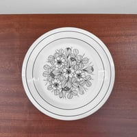 Image 1 of Arabia Finland Krokus Black and White Cake Plate