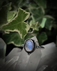 Image 1 of Oval moonstone with little ball details 