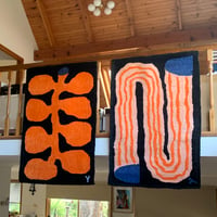 Image 2 of MEDIUM RUG - MOLE TUNNEL - ORANGE/PINK