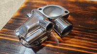 Image 3 of 240z Thermostat housing - upper/lower - NEW - polished