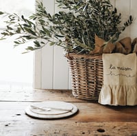 ruffled linen towel - la maison - home