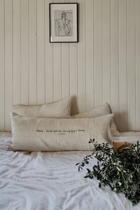 Image 3 of signature long linen cushion cover