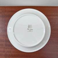 Image 2 of Arabia Finland Krokus Black and White Grey Rim Cake Plate