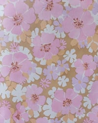1960s Vintage Crown Wallpaper Rolls - Flower Power Swinging Sixties Groovy Pink - (Set of 4 Rolls) – detail view 8