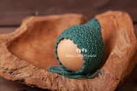 Image 2 of Knitted pillow wrap and bonnets set sea