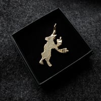 Image 1 of Rabbit with bells, in bronze