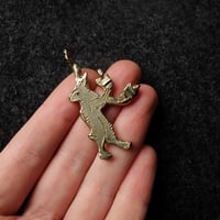 Image 2 of Rabbit with bells, in bronze