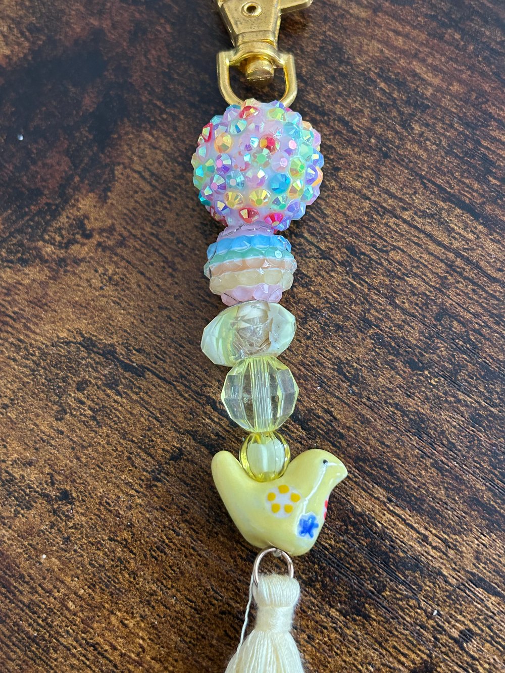 Image of Ceramic bird keyring