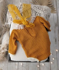 Image 3 of Newborn Girl Bodysuit Photo Prop – Kelly (Honey Yellow)