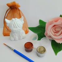 Image 3 of Handmade plaster paint your own Highland Cow, Kids Craft Activity, Kids Activity Gift 