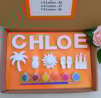 Image 2 of Various sets available, paint your own name, Kids Craft Activity,🚀🦕🏖🚧🐇🧜‍♀️
