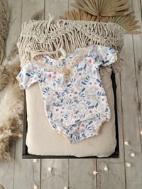 Image 1 of Newborn girl bodysuit for photoshoot | Zoe | floral