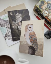 Image 5 of Set of 3 Owl Greetings Cards