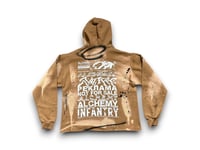 Image 2 of Sade Adu 2Pac custom upcycled reworked Screen Print brown bleached hoodie 